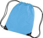 Bagbase Premium Gymsac Waterbestendige Zak (11 Liter) (Pakket van 2) (Surf Blauw)