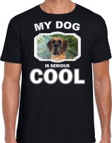 Deense dog honden t-shirt my dog is serious cool zwart - heren - Deense dogs liefhebber cadeau shirt L
