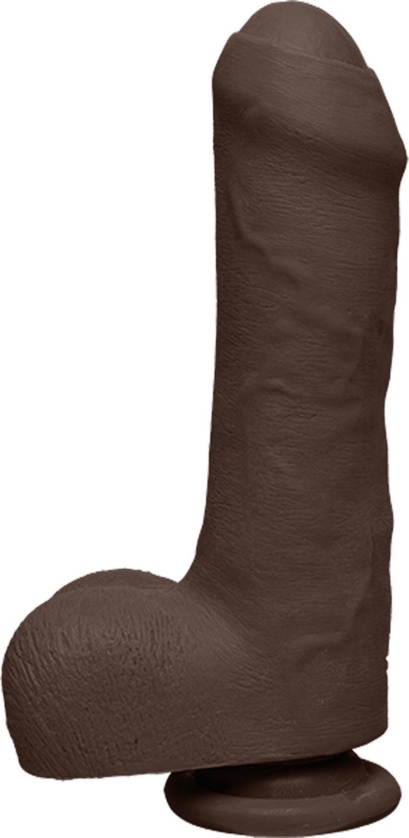 Goedkoopste Doc Johnson Uncut D - Realistische ULTRASKYN Dildo met Ballen - 18 cm brown