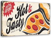 Schilderij Uithangbord Hot&Tasty, 2 maten