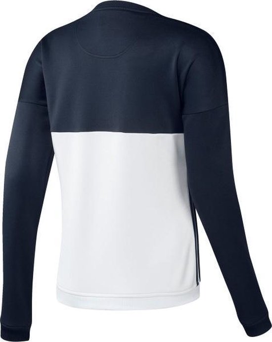 adidas T16 Crew Sweater Dames - Navy / Wit - maat M | bol.com