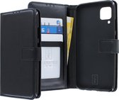 Huawei P40 Lite Bookcase hoesje - CaseBoutique - Solide Zwart - Cuir artificiel