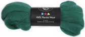 Merino wol,  21 micron, groen, Zuid-Amerika, 100gr [HOB-46030]