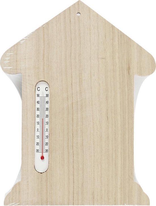 Thermometer huis. afm 23.5x16.5 cm. 1 stuk | bol.com