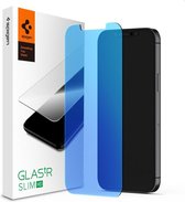 Spigen Glassprotector Anti Blauwlicht geschikt voor iPhone 12 en 12 Pro - Bescherming