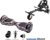 Pakket Smart Balance Hoverboard 6.5 inch, Regular Tattoo + Hoverseat met Schorsingen, Motor 700 Wat, LED