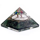 Orgonite Piramide - Groene Aventurijn -Levensbloem - 7x7x5cm