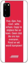 Samsung Galaxy S20 Hoesje Transparant TPU Case - AFC Ajax Clublied #ffffff