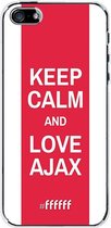 iPhone SE (2016) Hoesje Transparant TPU Case - AFC Ajax Keep Calm #ffffff
