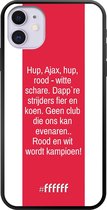 iPhone 11 Hoesje TPU Case - AFC Ajax Clublied #ffffff