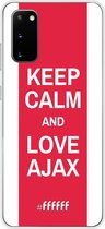 Samsung Galaxy S20 Hoesje Transparant TPU Case - AFC Ajax Keep Calm #ffffff