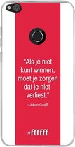 Huawei P8 Lite (2017) Hoesje Transparant TPU Case - AFC Ajax Quote Johan Cruijff #ffffff