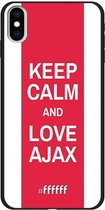 iPhone Xs Max Hoesje TPU Case - AFC Ajax Keep Calm #ffffff