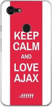 Google Pixel 3 XL Hoesje Transparant TPU Case - AFC Ajax Keep Calm #ffffff