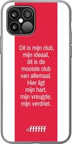 iPhone 12 Hoesje Transparant TPU Case - AFC Ajax Dit Is Mijn Club #ffffff