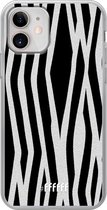 iPhone 12 Mini Hoesje Transparant TPU Case - Zebra Print #ffffff