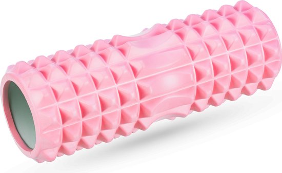 Queenfit® Foam Roller, Massage Roller, Fitness Roller, Foam Roller - Back Massage, Full Body Massage - Yoga, Pilates, Workout Roller - 33x10cm