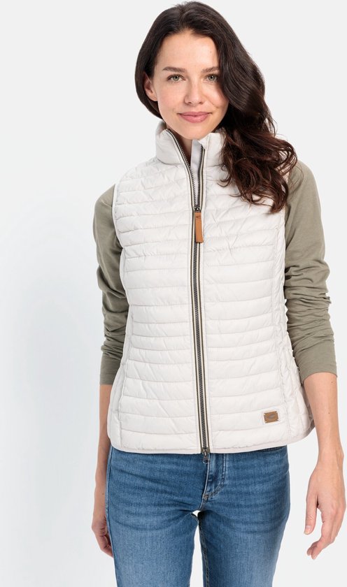 camel active Gewatteerd vest gemaakt van gerecycled polyamide - Maat womenswear-40 - Wolwit