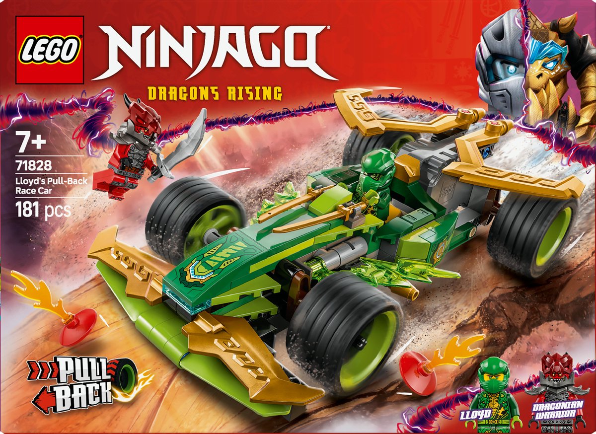 LEGO NINJAGO Lloyds pull-back racewagen set - 71828 — afbeelding 22
