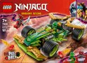 LEGO Ninjago 71828 Lloyd's Pull-Back Race Car doos met een groene racewagen, rode en groene ninja's.