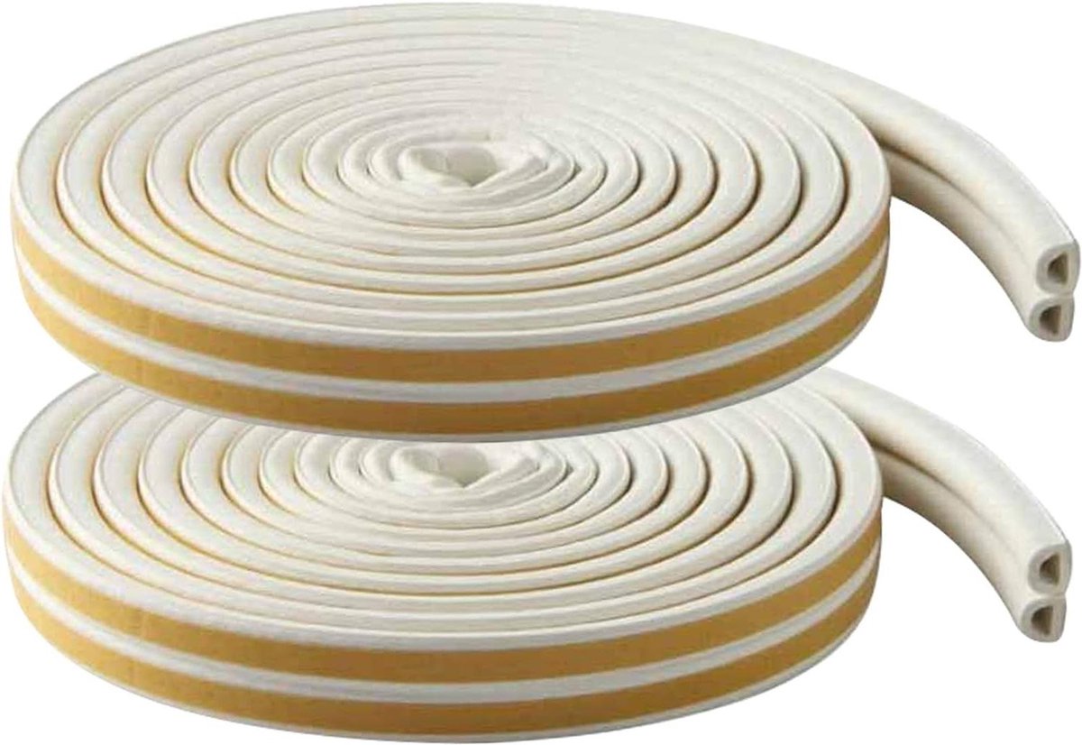 sturiz 2 stuks schuimrubber, afdichtingstape, zelfklevend, 20 mm x 10 mm x 3 m, schuimtape, schuimband, isolatietape, zelfklevende schuimrubberen