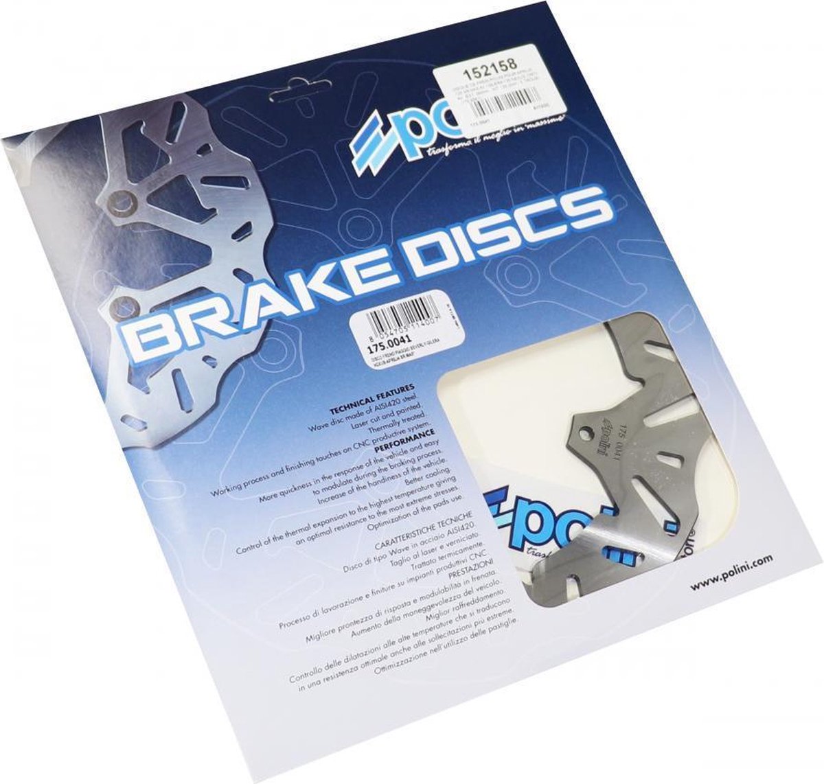 Disque de frein Polini pour Scooter MBK 50 Nitro 1997 à 2012 Neuf