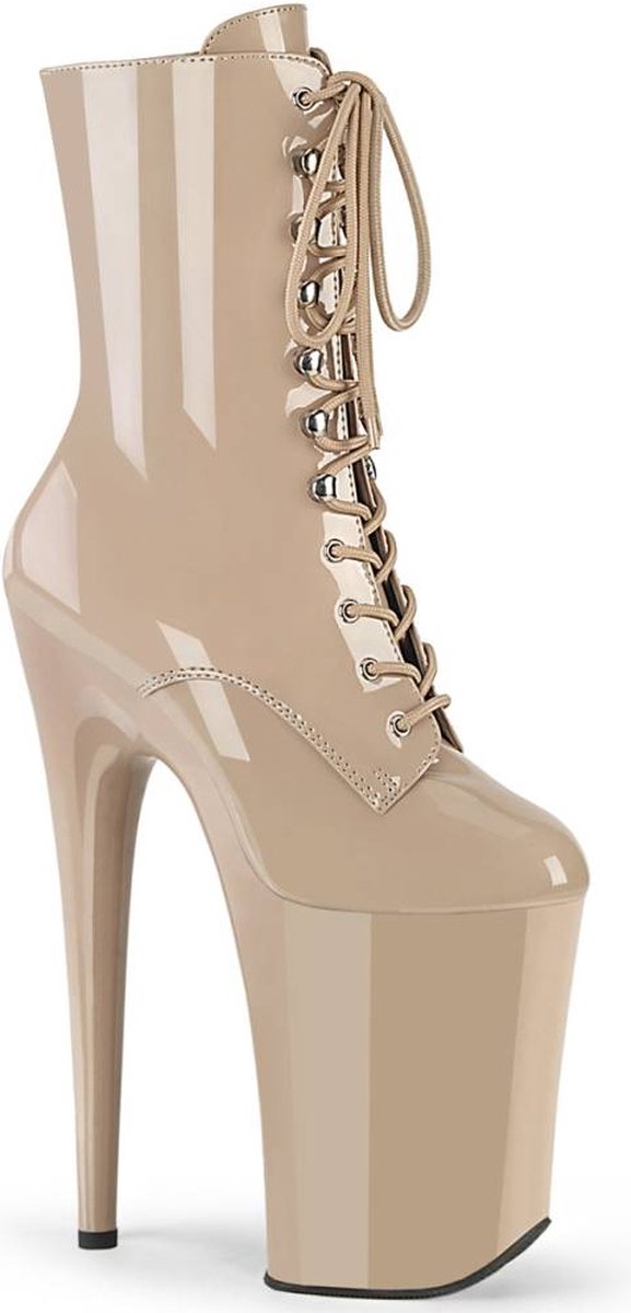 Pleaser INFINITY-1020 Plateau Laarzen Paaldans schoenen 40 Shoes Beige