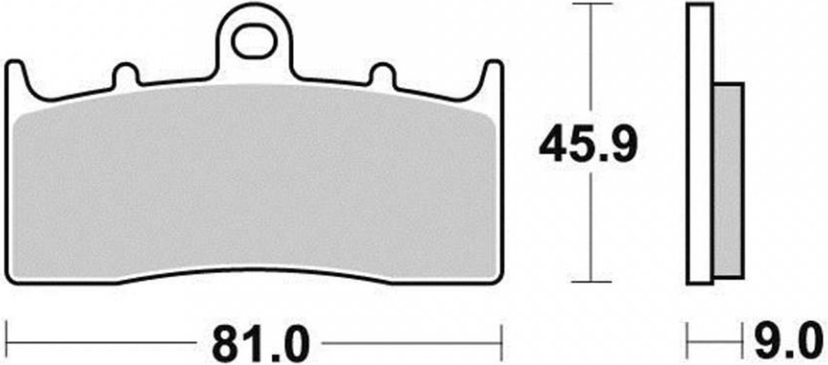 perftec remblok voor motorfiets bmw 1300 k r 2009 tot 2014 avg / avd nieuw