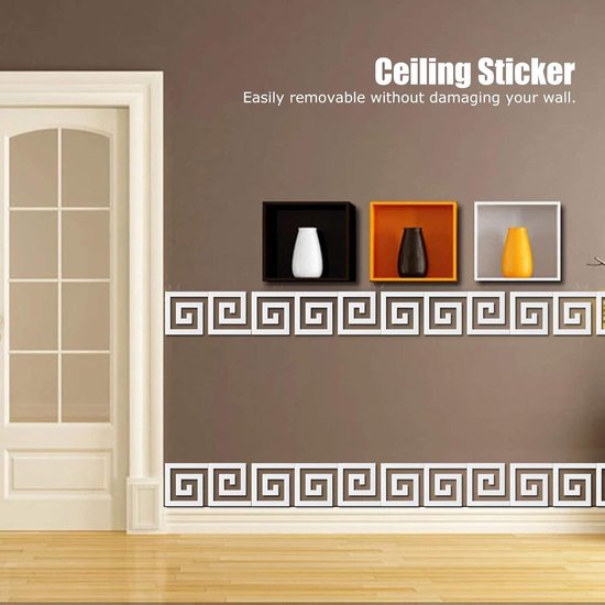 Contetn in 10 stks 5x5 cm DIY taille lijn spiegel sticker moderne acryl ...