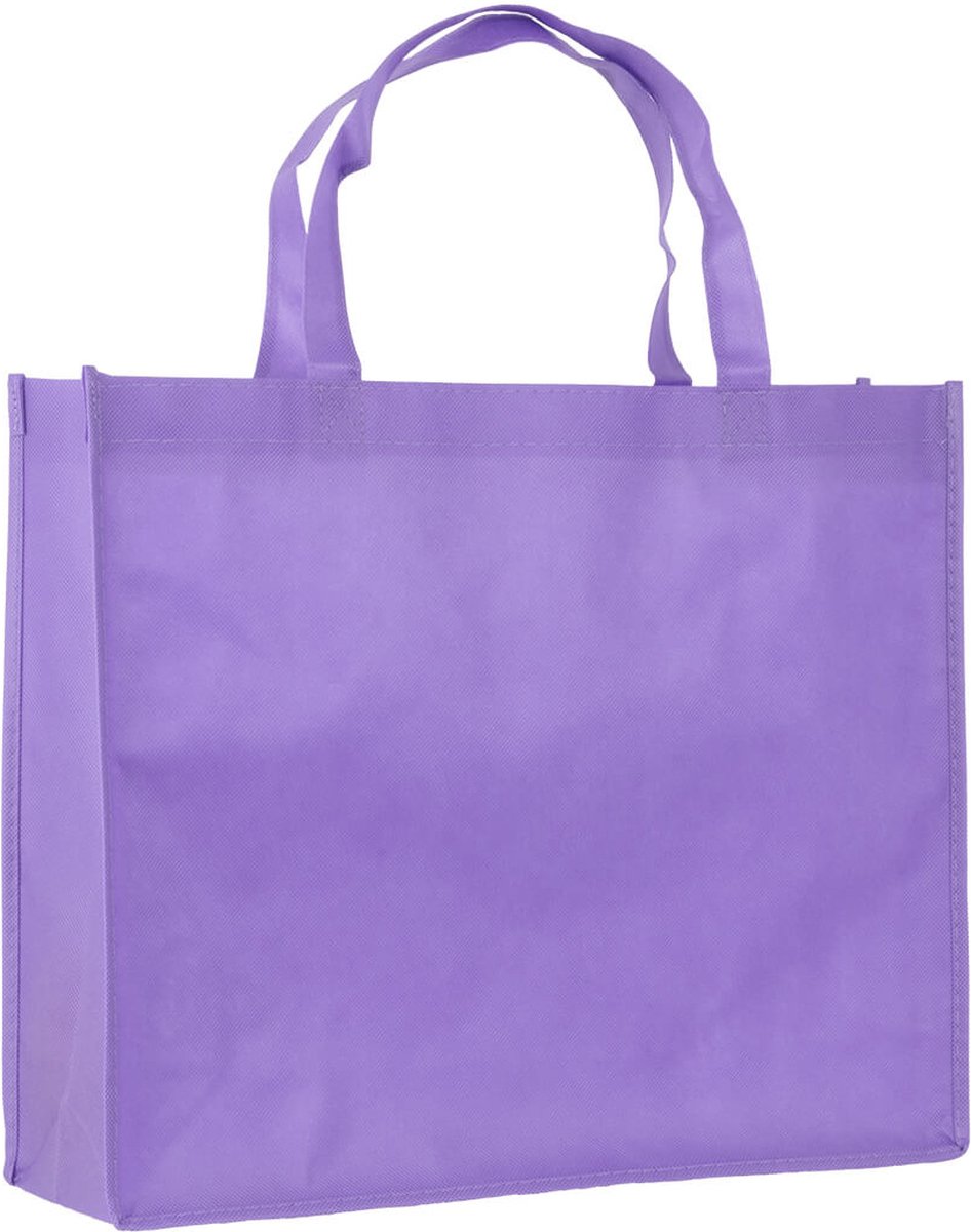 Shopper Bag - 10 stuks - Anders - 42x35x12cm - Non Woven - Shopper tas