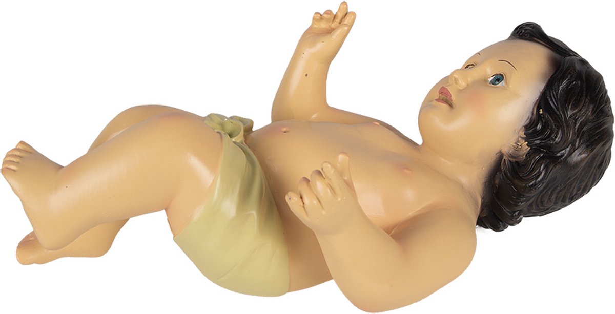 Decoratie Beeld Jezus 17x12x30 cm Beige Kunststof