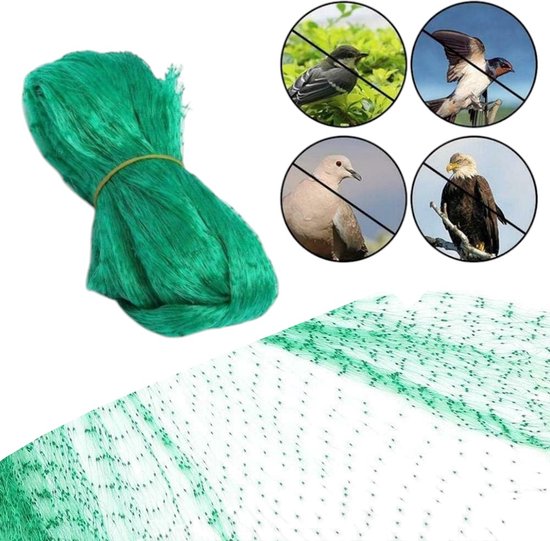 Vogelbeschermingsnet vijvernet fruitboomnet beschermingsnet 18/m² vele maten (2X5M