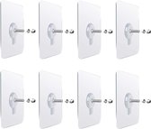 Support à vis transparent en PVC, crochets muraux auto-adhésifs pour salle de bain, Cuisine, plafond suspendu, longueur du filet à vis 10mm