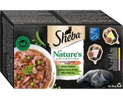 Kattenvoer Sheba Nature's Collection Mix Kip Zalm 8 x 85 g