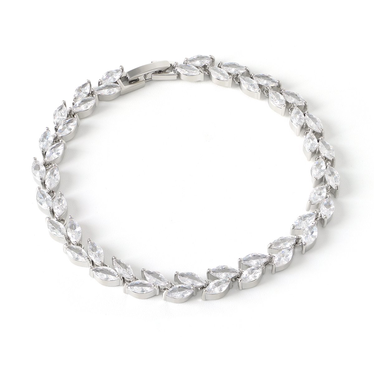 Juwelium Armband + Flowerbox Geschenkset | Luxe Leaves Armband met Zirkonia | Perfect Cadeau voor Vrouw, Vriendin, Moeder, Dochter