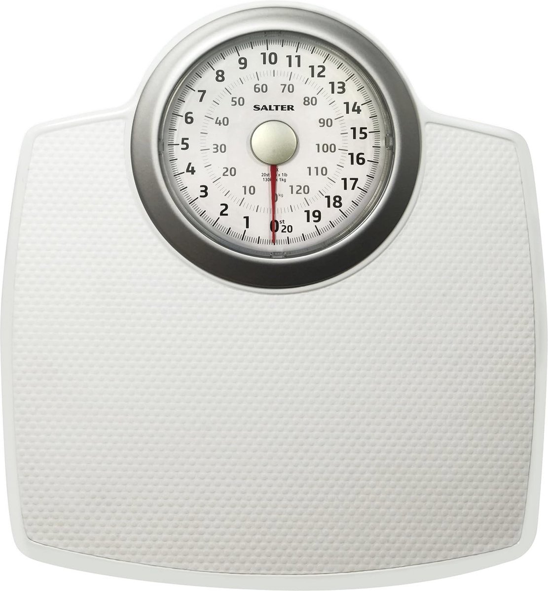 Grote Premium Mechanische Badkamer Weegschaal - 130 KG Capaciteit, Oversized Wijzerplaat, Batterijvrij