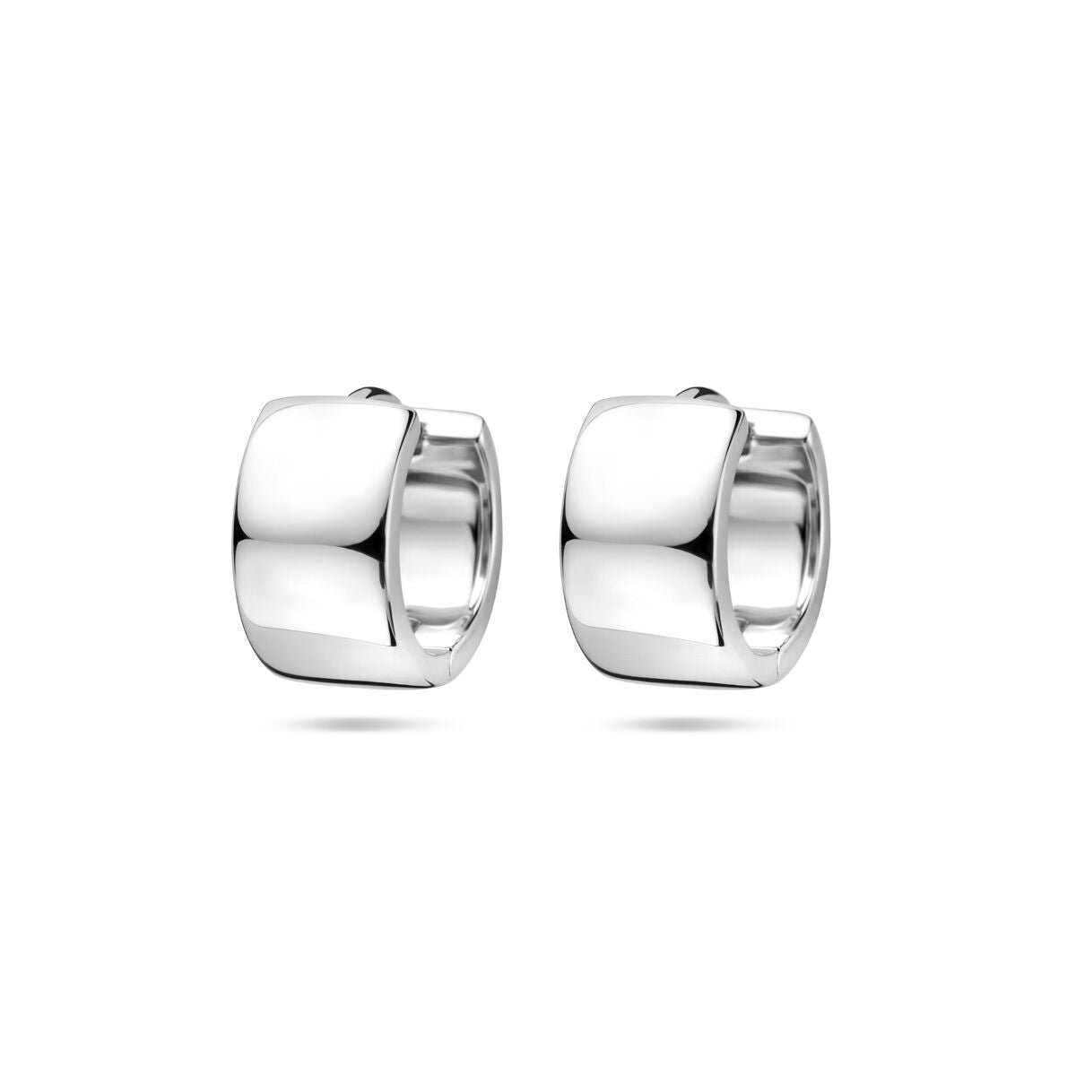 Zilver gerhodineerd klapoorringen 14 mm - 1340685