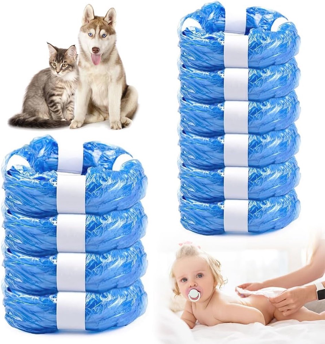 Navulcassettes voor Luieremmers - 10 Stuks, 4,5 Meter LDPE Navulfolie