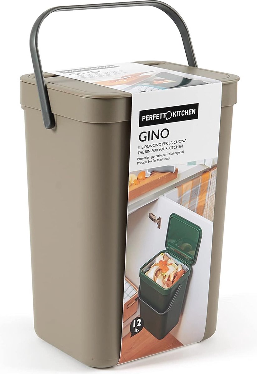 Goedkoopste Vuilnisbak voor organisch afval – 12 L – Hangend – Truffel