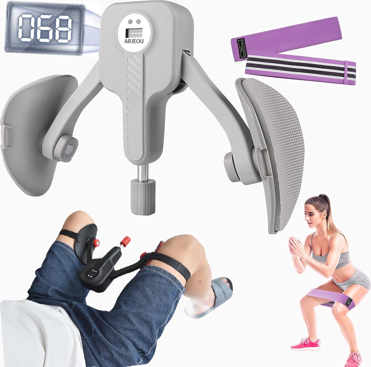 Goedkoopste Bekkenbodemtrainer met instelbare weerstand - 0 tot 50 kg - Beentraining voor mannen en vrouwen