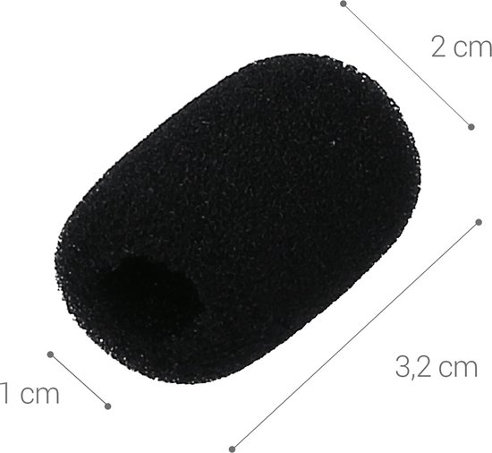 kwmobile Set de 5X Filtro de Espuma para micrófono - Protector antipop