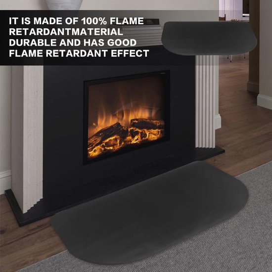 Brandwerende open haard haard mat half ronde grill mat onder bureau brandvertragend haard haard haard brandwerende open haard tapijten voor vuurplaats grill pad, kaki, 2'x3'5/24x42