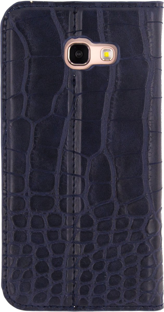 Mobilize Telefoonhoesje geschikt voor Samsung Galaxy A3 (2017) Hoesje | Mobilize Premium Gelly Bookcase Portemonnee | Pasjeshouder voor 1 Pasje | Telefoonhoesje voor Pinpas / OV Kaart / Rijbewijs - Blauw