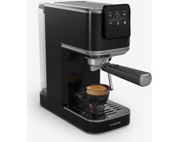 Klarstein SteelPresso Slim Touch Espressomachine – 20 bar, 1350 W, 1,2 liter waterreservoir, stoompijpje, zwart, compact, gebruiksvriendelijk, gemakkelijk schoon te maken, espressomachine