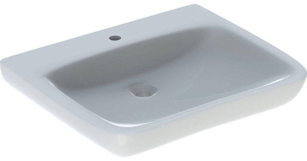 Geberit 300 Comfort wastafel - 65cm - 1 kraangat - zonder overloop - wit