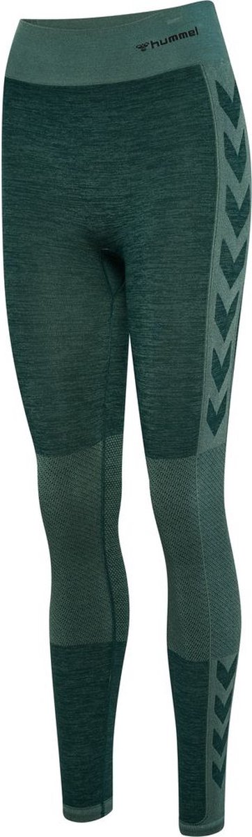 Hummel Damen Tights/Leggins Hmlclea Seamless Mid Waist Tights Green Gables/Garden Topiary Me-S