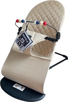 JAXX- Wipstoel Katoen met Speelboog+Knisperboekje Wipstoel Baby Beige