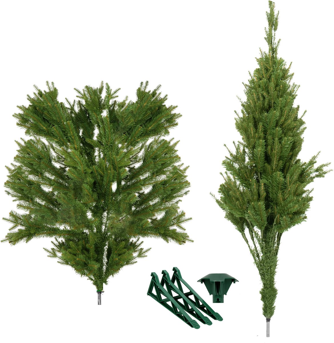 Springos Kunstkerstboom | Natuurlijk Sparrenhout | 150 cm | Zonder Verlichting