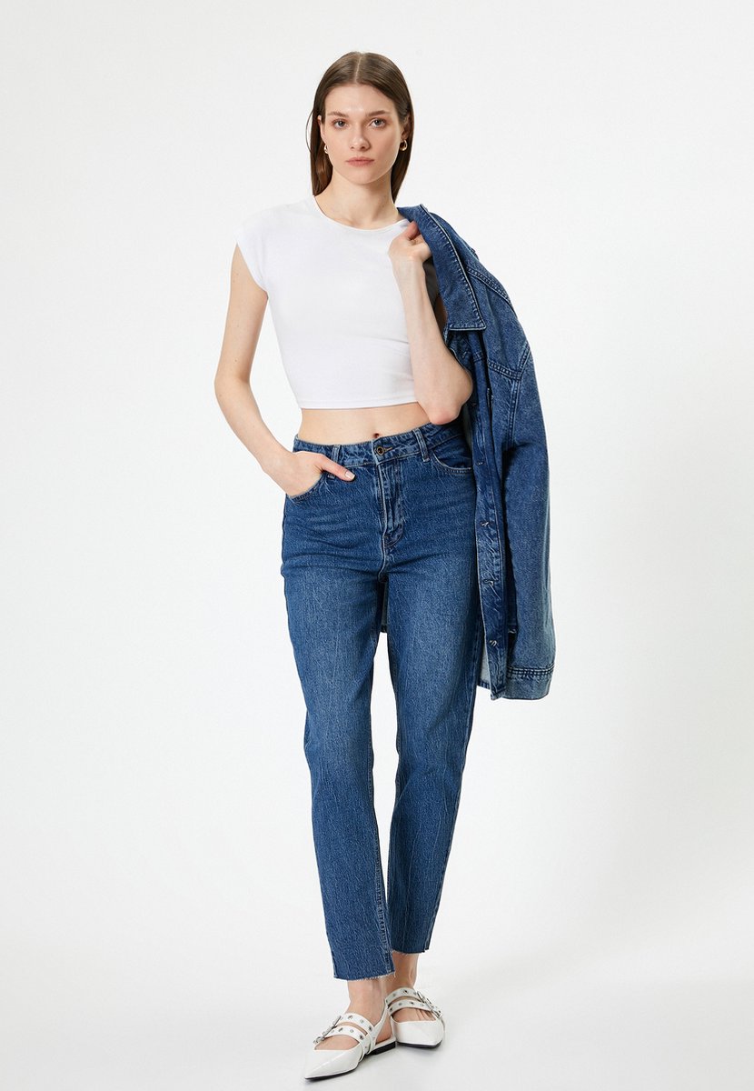 Hoge taille Slim Jeansbroek