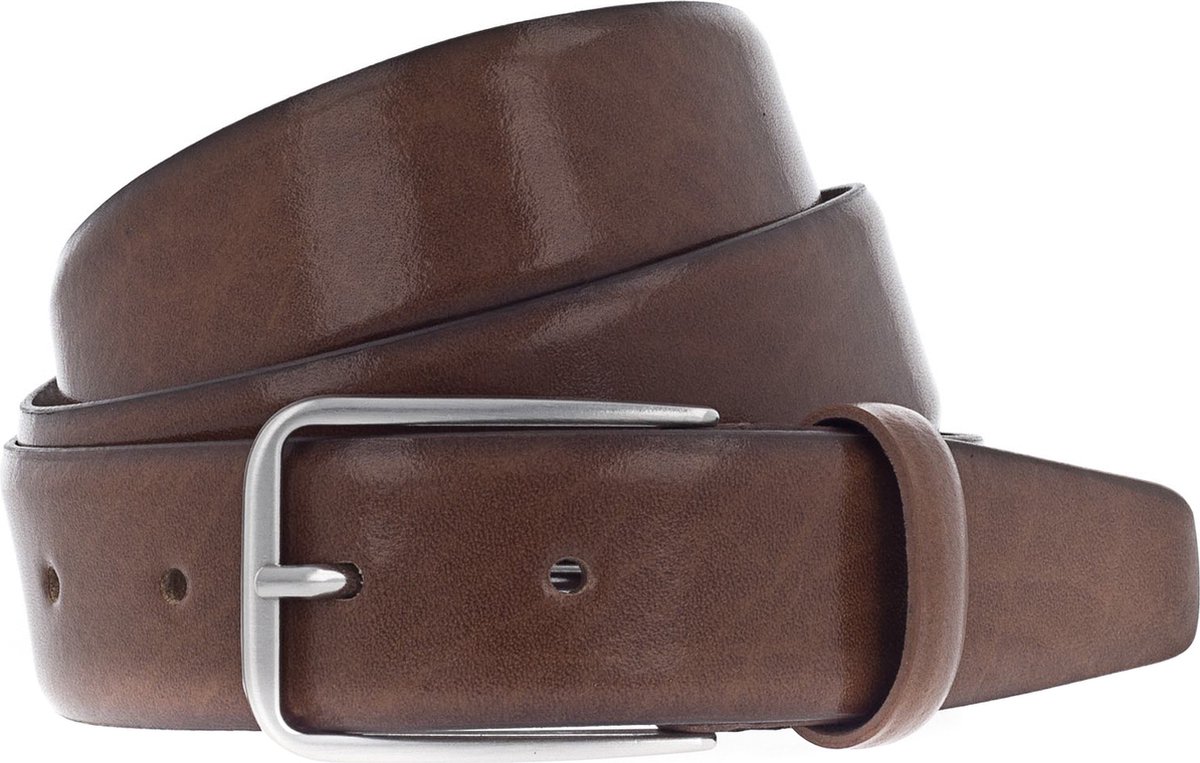 Vanzetti Leren Riem Dresscode: Business 35mm Cambered Belt W90 Cognac Bruine
